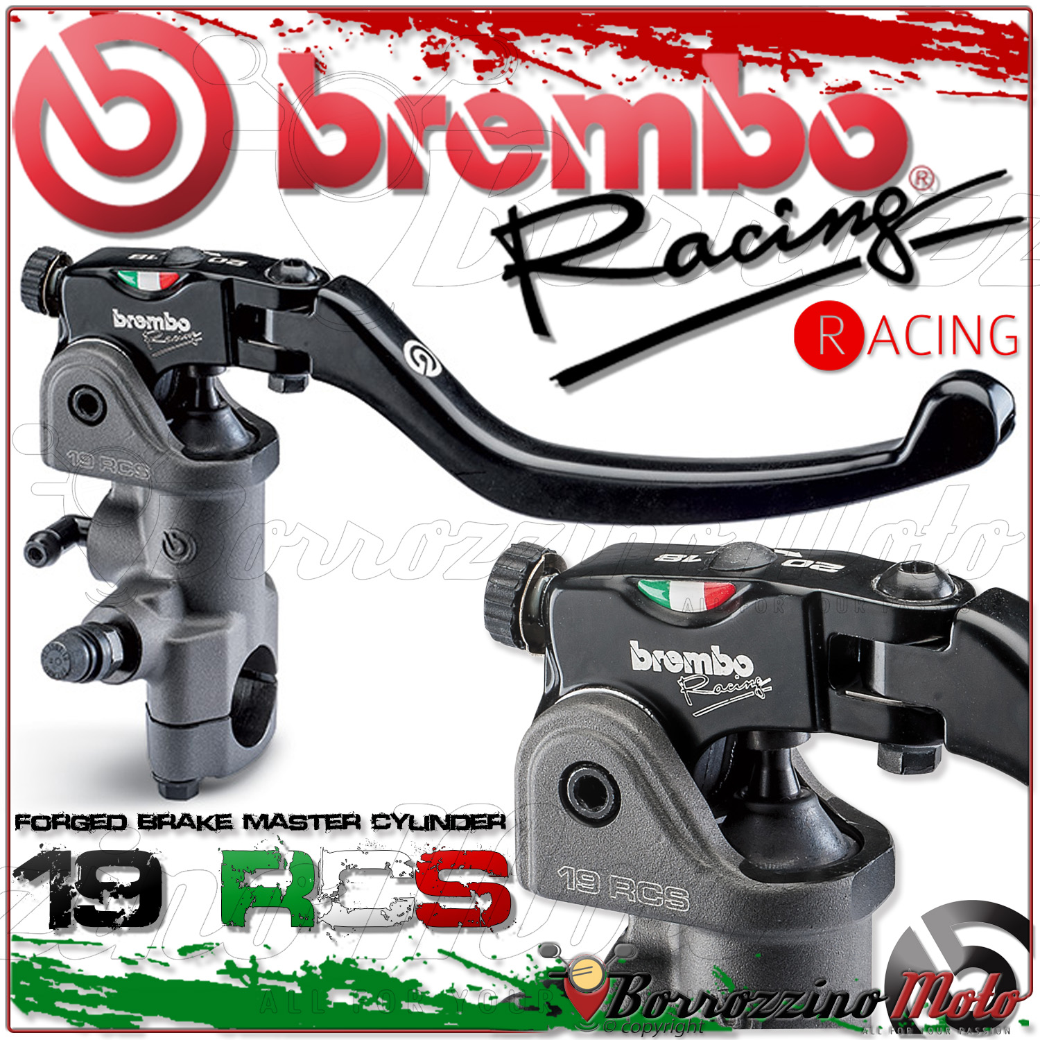 BREMBO 19RCS 19 RCS BRAKE MASTER CYLINDER SUZUKI KAWASAKI YAMAHA BMW USA