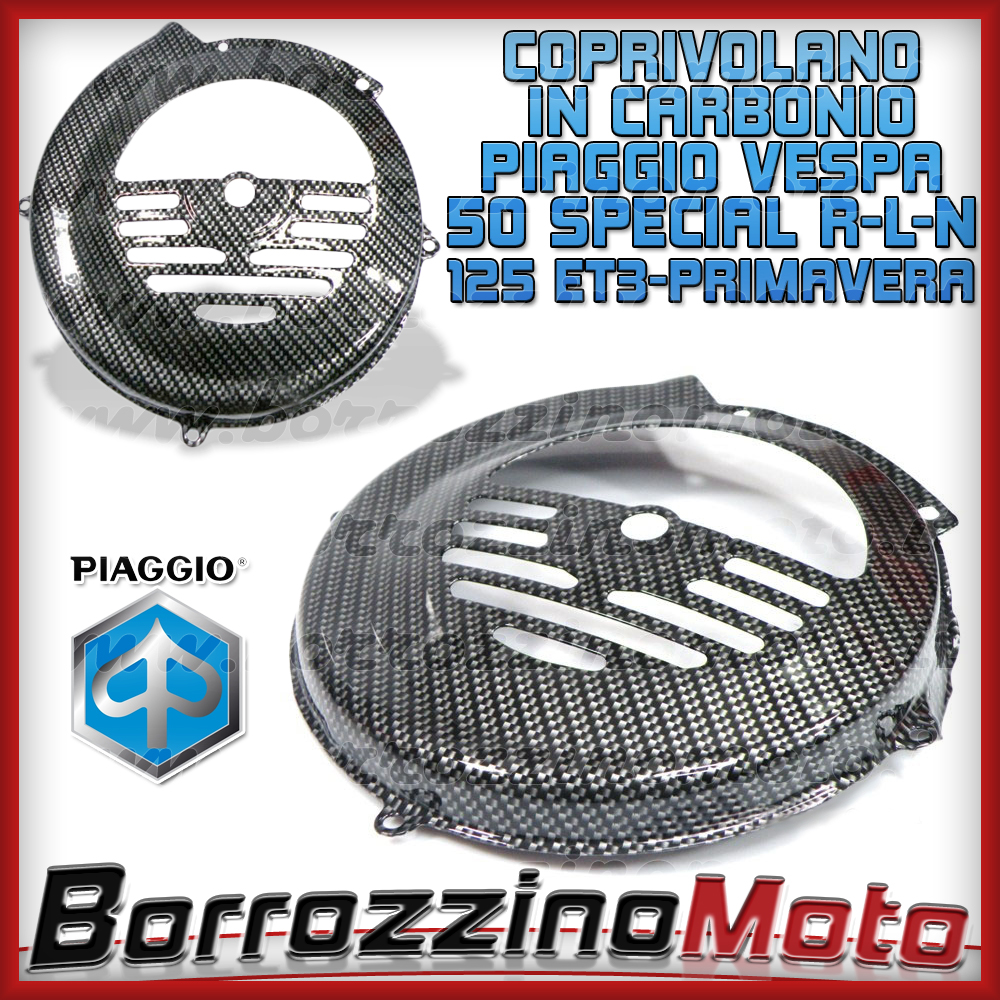 Fibra Coprivolano Vespa 50 Special Carbonio Copriventola Vespa 50