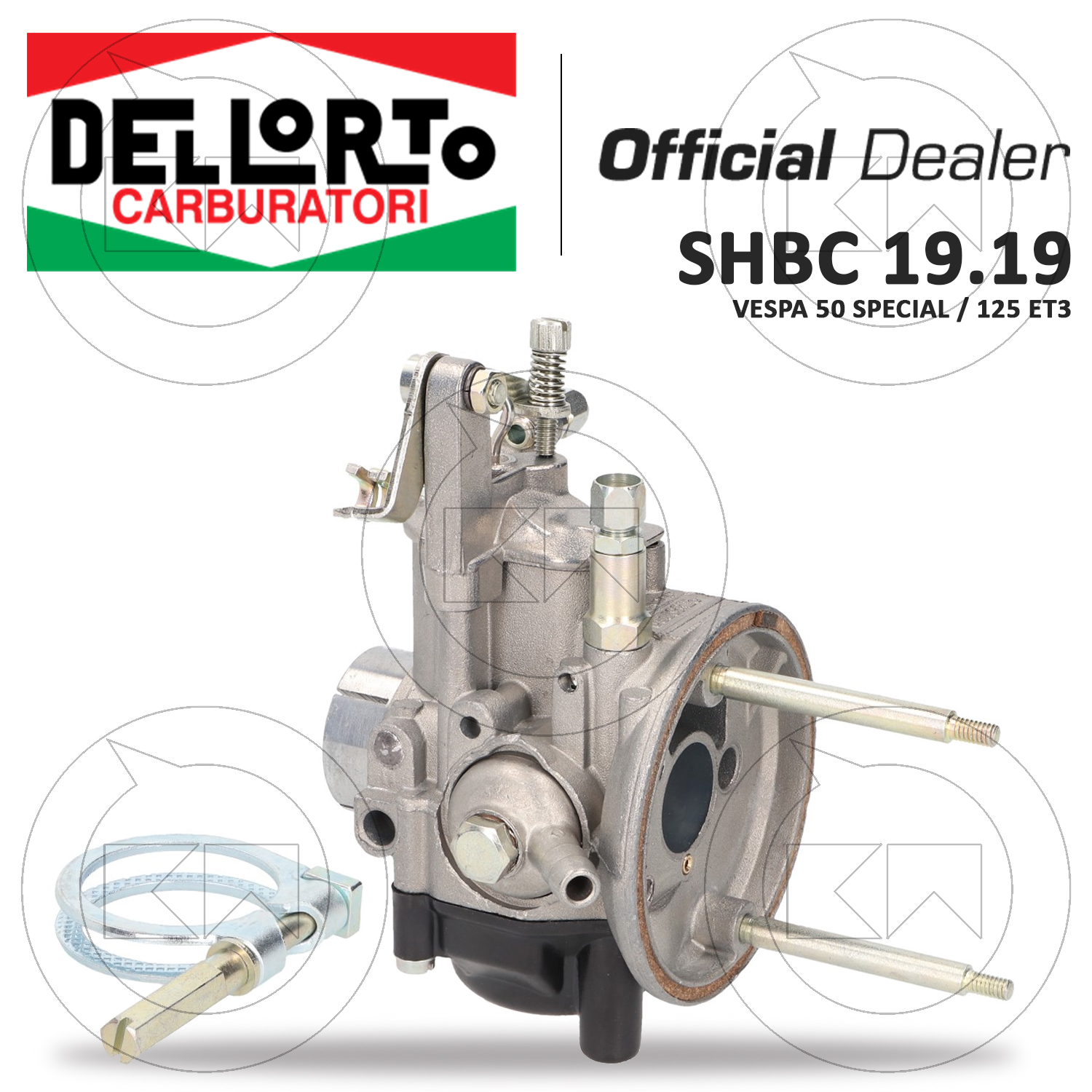 Carburatore Dell'Orto 19:19 Per VESPA 125 ET3 Diametro 57 Mm 12215