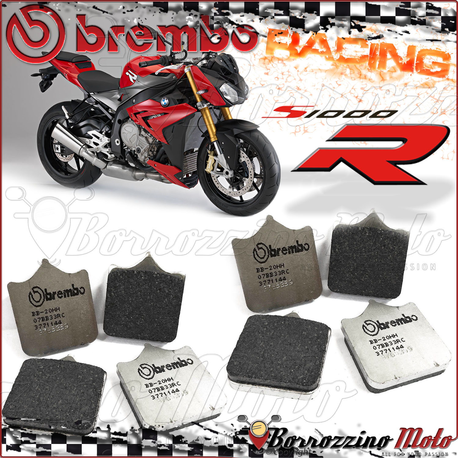 BREMBO RC CARBON CERAMIC RACING BRAKE PADS 07BB33RC